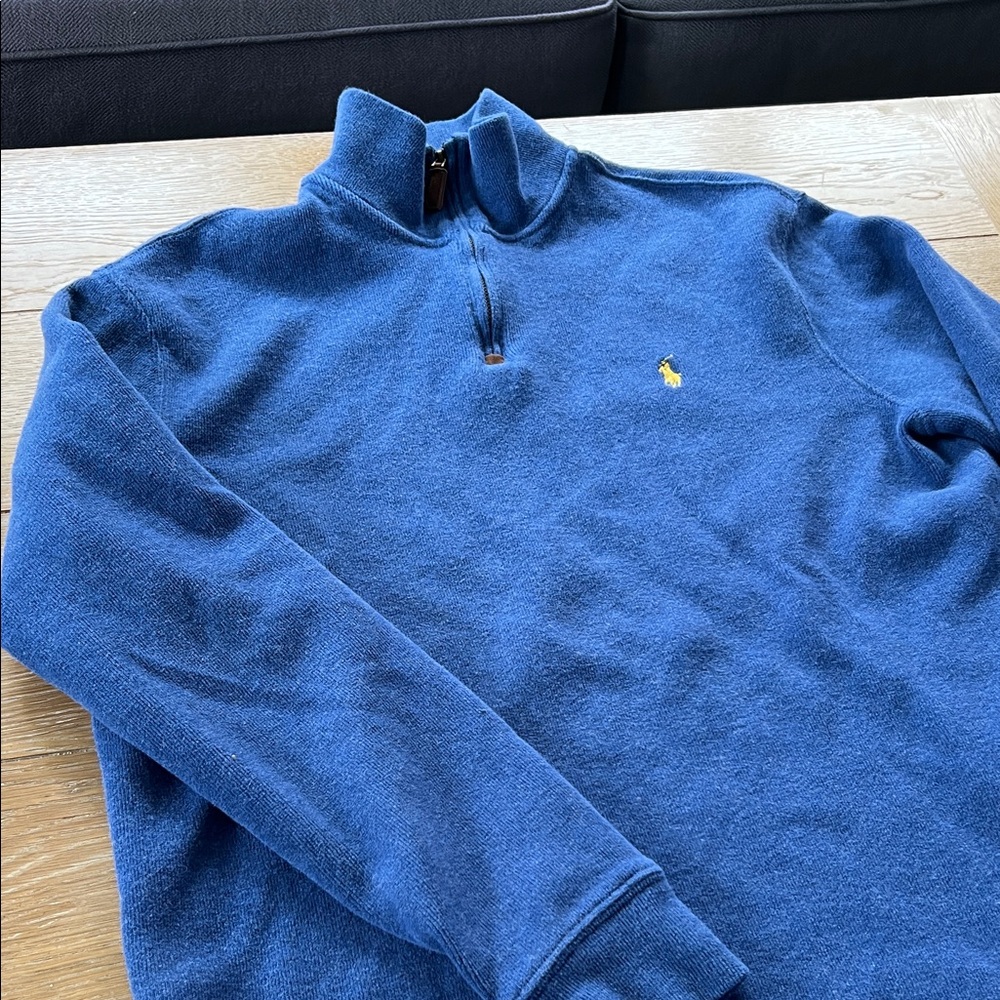 Polo by Ralph Lauren Men's Navy Zip-Up Sweater